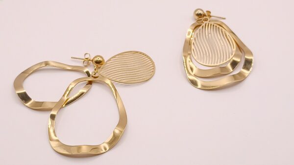 Boucles d'oreilles Acier Femme du Monde DIOLLO – Image 2