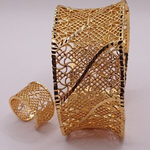 Bracelet bague dore bijoux ethniques TAMISS , sur moderne-bijoux.fr - Bijoux ethniques & Femmes du monde