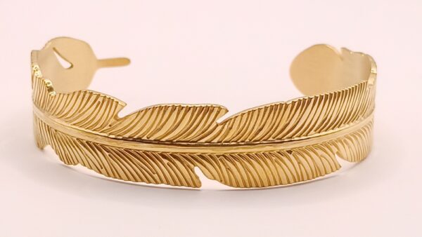 Bracelet en acier Femme du Monde Feuille, sur moderne-bijoux.fr