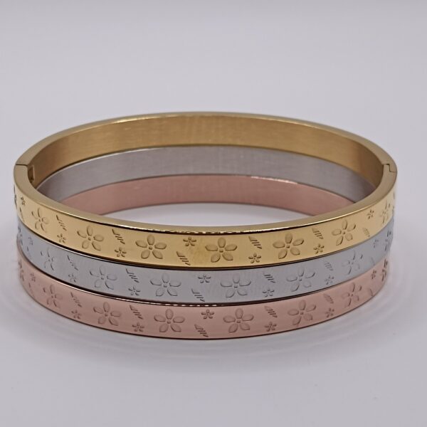 Bracelets acier couleurs argent / doré / rose femme SABA