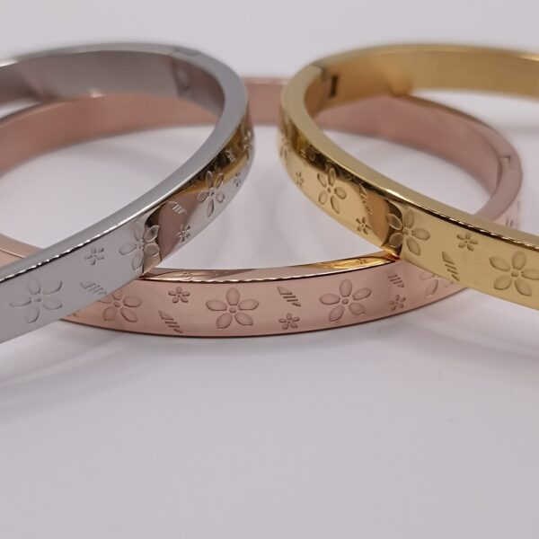 Bracelets acier couleurs argent / doré / rose femme SABA – Image 5