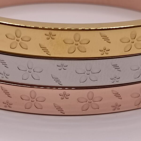 Bracelets acier couleurs argent / doré / rose femme SABA – Image 4