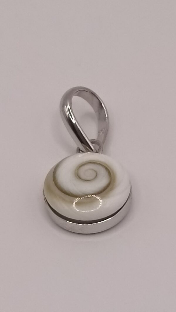 Pendentif argent massif et imitation oeil de sainte lucie  SÈTE