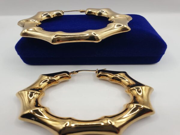 Boucles d'oreilles acier BAMBOU – Image 3