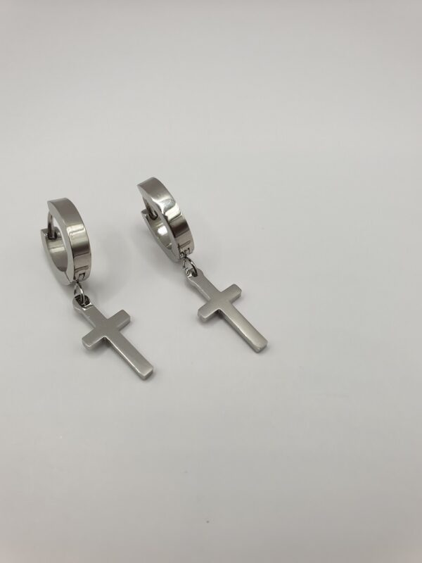Boucles d'oreilles acier homme THOMAS – Image 4