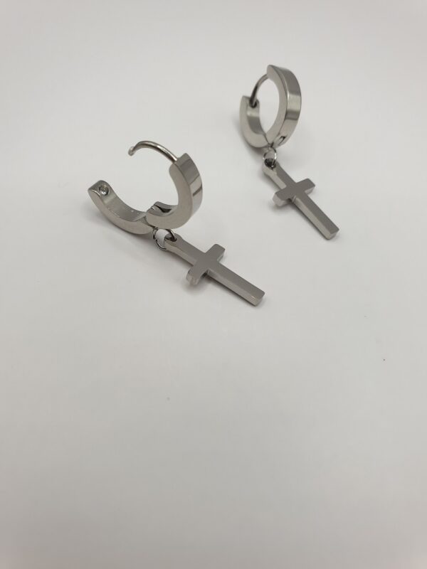 Boucles d'oreilles acier homme THOMAS – Image 3