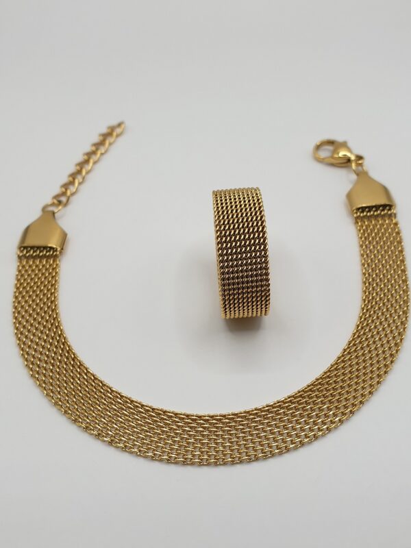 Bracelet & bague acier inoxydable TAMA B – Image 2