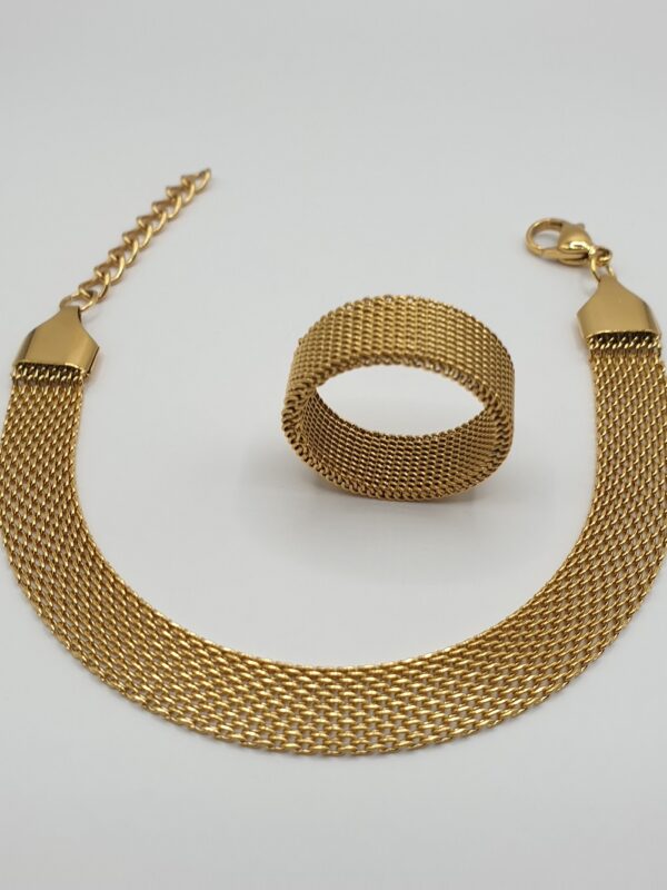 Bracelet & bague acier inoxydable TAMA B