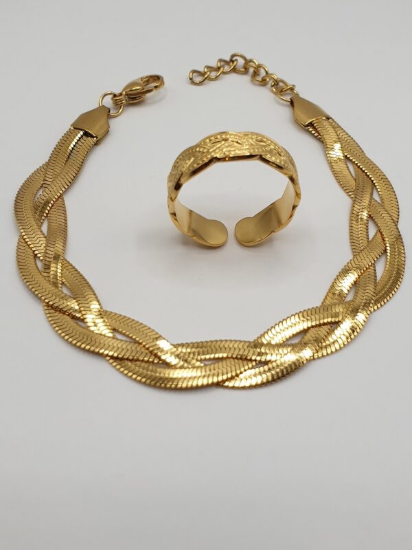 Bracelet & bague acier TREMA – Image 3