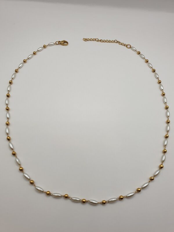 Chaine acier en perle OLGA
