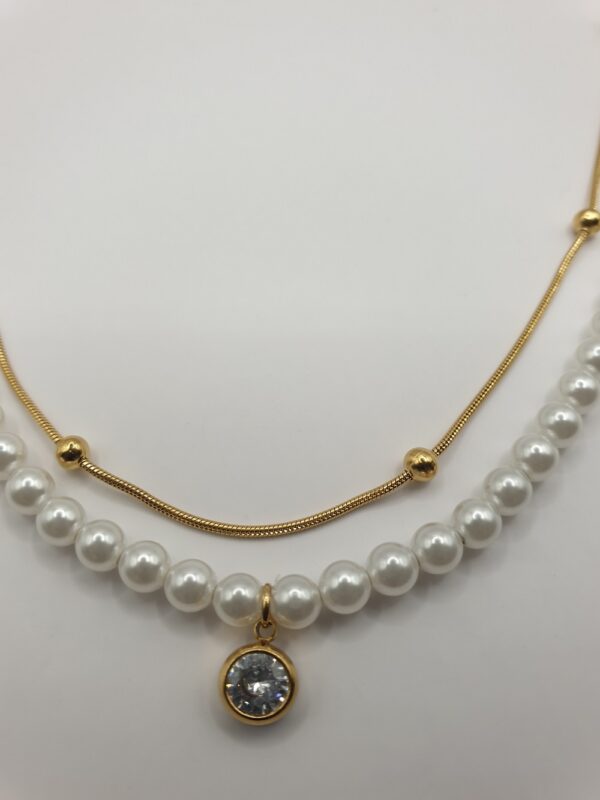 Collier acier inoxydable PERLA – Image 2