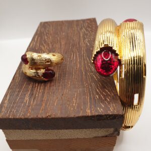 bracelet & bague en plaqué doré ethniques CORNA B , sur moderne-bijoux.fr - Bijoux ethniques et femmes du monde