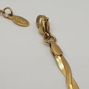 chaine cheville Tressa acier inoxydable, sur moderne-bijoux.fr - Bijoux ethniques & Femmes du monde