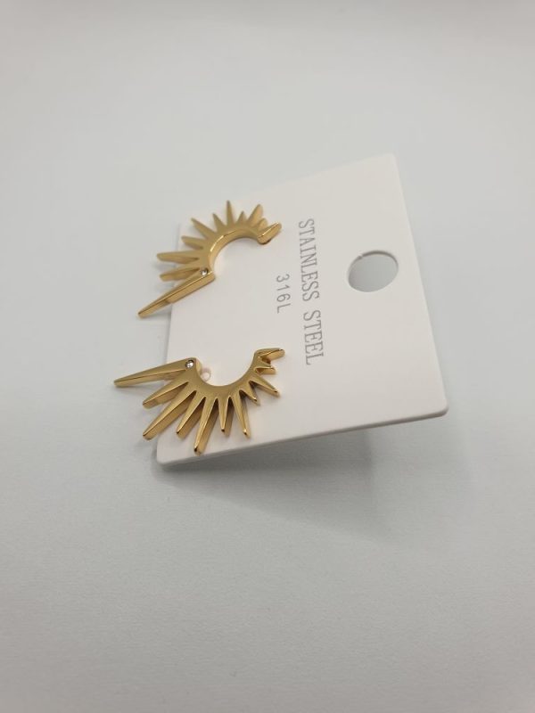 boucles oreilles acier inoxydable Rina , sur moderne-bijoux.fr - Bijoux ethniques & Femmes du monde