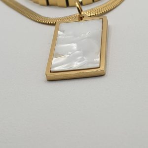 collier boucles acier inoxydable Gabriella , sur moderne-bijoux.fr - Bijoux ethniques & Femmes du monde