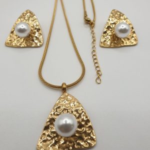 collier boucles acier inoxydable Louana , sur moderne-bijoux.fr - Bijoux ethniques & Femmes du monde