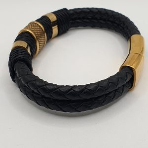 bracelet acier cuir Fred , sur moderne-bijoux.fr Bijoux ethniques & Femmes du monde