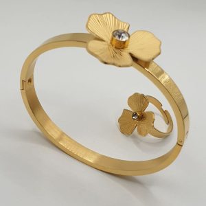bracelet bague acier valeria b , moderne-bijoux.fr - Bijoux ethniques & Femmes du monde