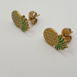 chaine boucles acier ananas , sur moderne-bijoux.fr - Bijoux ethniques & Femmes du monde