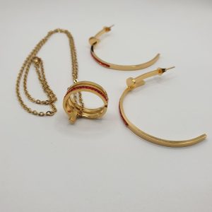 collier boucles acier Cloé , sur moderne-bijoux.fr - Bijoux ethniques & Femmes du monde