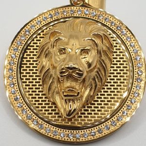 pendentif acier tête de lion , sur moderne-bijoux.fr Bijoux ethniques & Femmes de monde