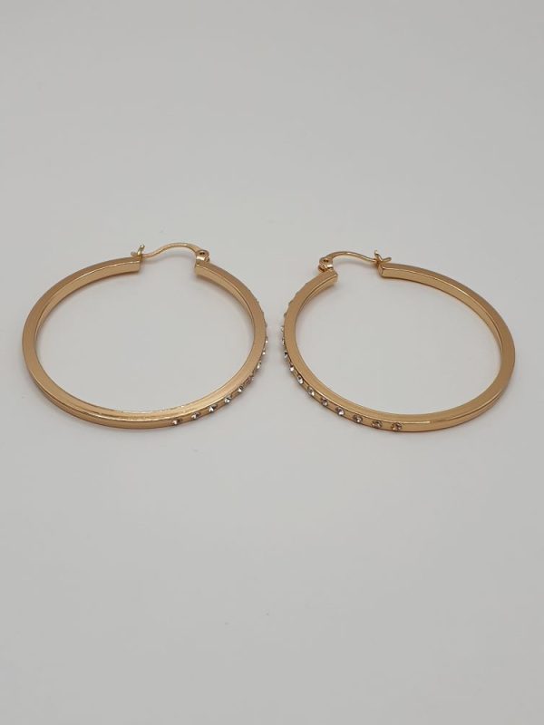 Boucles oreilles créole strass , sur moderne-bijoux.fr - Bijoux ethniques & Femmes du monde