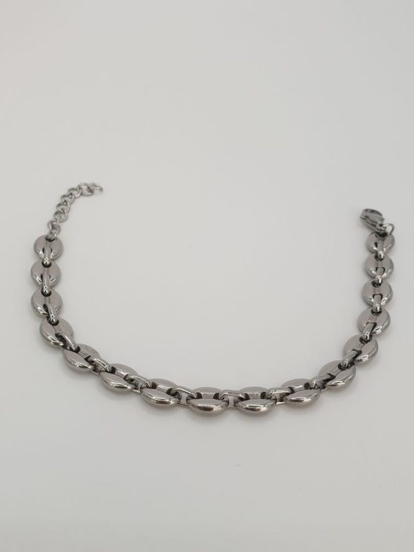 Bracelet acier inoxydable blanc , sur moderne-bijoux.fr Bijoux ethniques & Femmes du monde