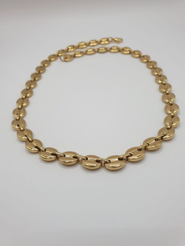 Chaine cou acier inoxydable grain de café , sur moderne-bijoux.fr Bijoux Ethniques & Femmes du monde