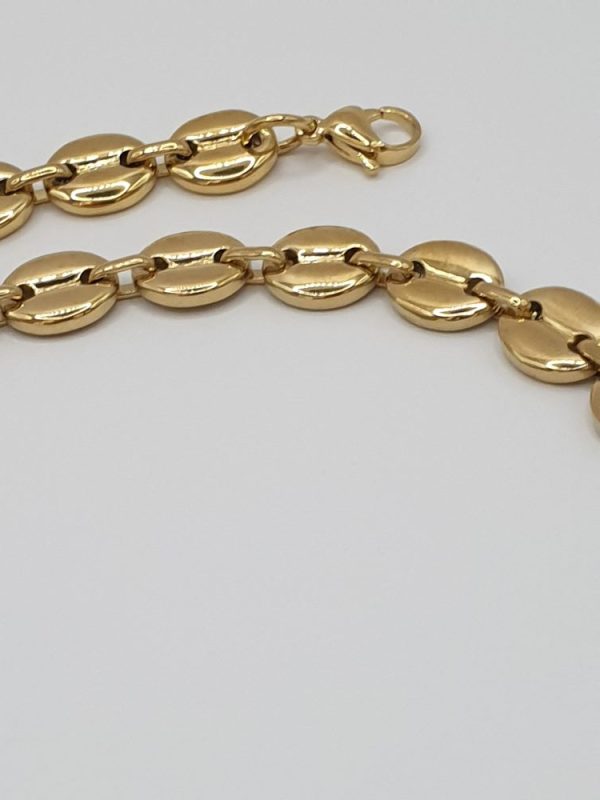 Chaine cou acier inoxydable grain de café , sur moderne-bijoux.fr Bijoux Ethniques & Femmes du monde