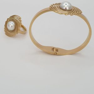 bracelet bague acier inoxydable poehina-b , sur moderne-bijoux.fr - Femmes du monde