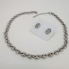collier boucles acier inoxydable grain-de-café , sur moderne-bijoux.fr - Bijoux ethniques & Femmes du monde