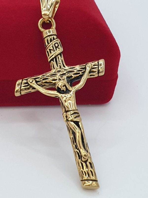 croix homme acier inoxydable INRI , sur moderne-bijoux.fr Bijoux ethniques & Femmes du monde