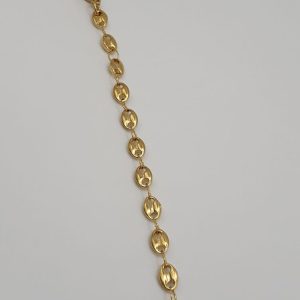chaine cheville grain de café acier inoxydable, sur moderne-bijoux.fr - Bijoux ethnique & Femmes du monde