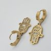boucles oreilles acier inoxydable fatima , sur moderne-bijoux.fr - Bijoux ethniques & Femmes du monde