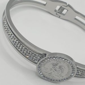 bracelet acier inoxydable coq , sur moderne-bijoux.fr - Bijoux ethniques & Femmes du monde