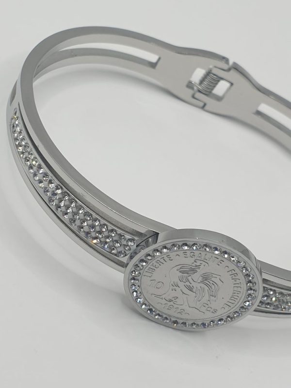 bracelet acier inoxydable coq , sur moderne-bijoux.fr - Bijoux ethniques & Femmes du monde