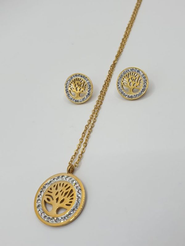 chaine boucles acier inoxydable arbre de vie , sur moderne-bijoux.fr - Bijoux ethniques & Femmes du monde