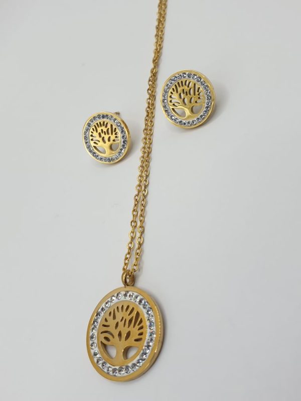 chaine boucles acier inoxydable arbre de vie , sur moderne-bijoux.fr - Bijoux ethniques & Femmes du monde