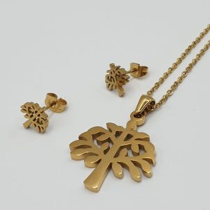 chaine boucles acier inoxydable arbre, sur moderne-bijoux.fr - Bijoux ethniques & Femmes du monde