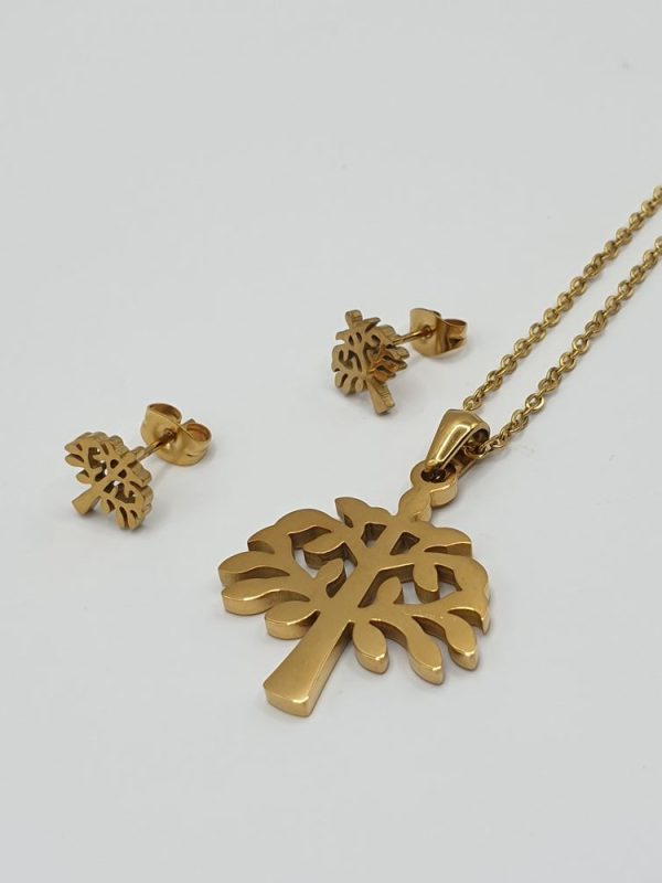 chaine boucles acier inoxydable arbre, sur moderne-bijoux.fr - Bijoux ethniques & Femmes du monde