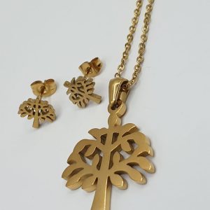 chaine boucles acier inoxydable arbre, sur moderne-bijoux.fr - Bijoux ethniques & Femmes du monde
