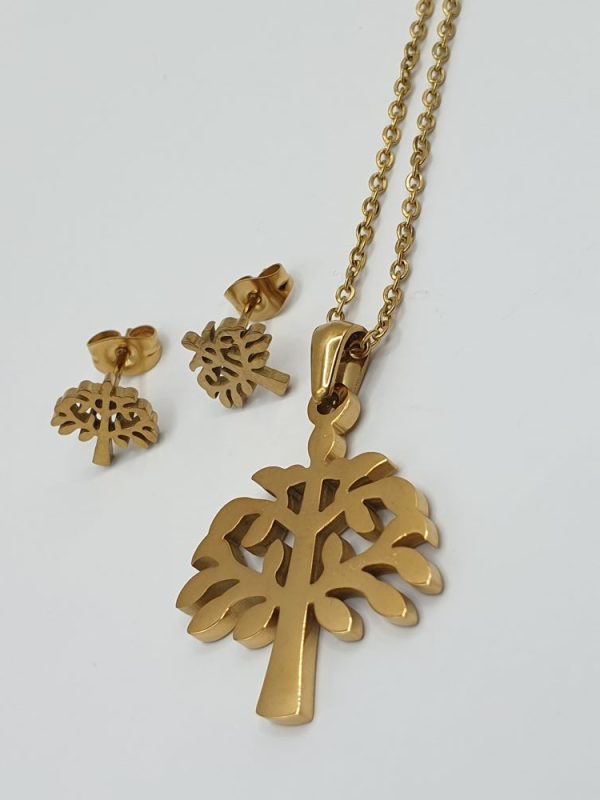 chaine boucles acier inoxydable arbre, sur moderne-bijoux.fr - Bijoux ethniques & Femmes du monde