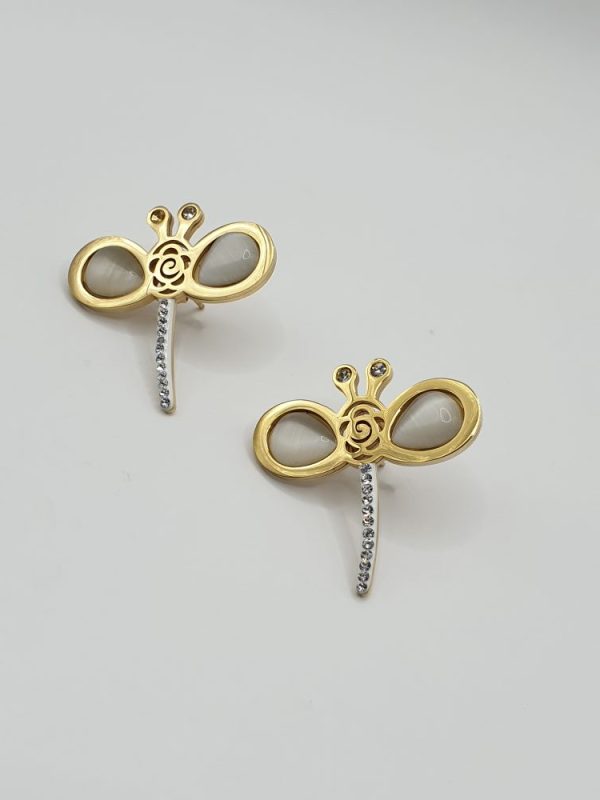 chaine & boucles acier inoxydable l libellule , sur moderne-bijoux.fr - Bijoux ethniques & Femmes du monde