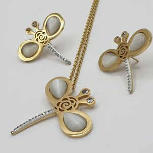 chaine & boucles acier inoxydable l libellule , sur moderne-bijoux.fr - Bijoux ethniques & Femmes du monde