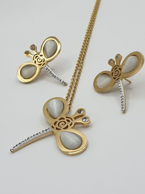chaine & boucles acier inoxydable l libellule , sur moderne-bijoux.fr - Bijoux ethniques & Femmes du monde