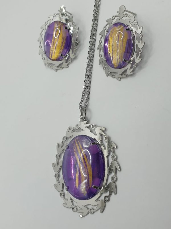 collier boucles acier inoxydable fresca , sur moderne-bijoux.fr - Bijoux ethniques & Femmes du monde