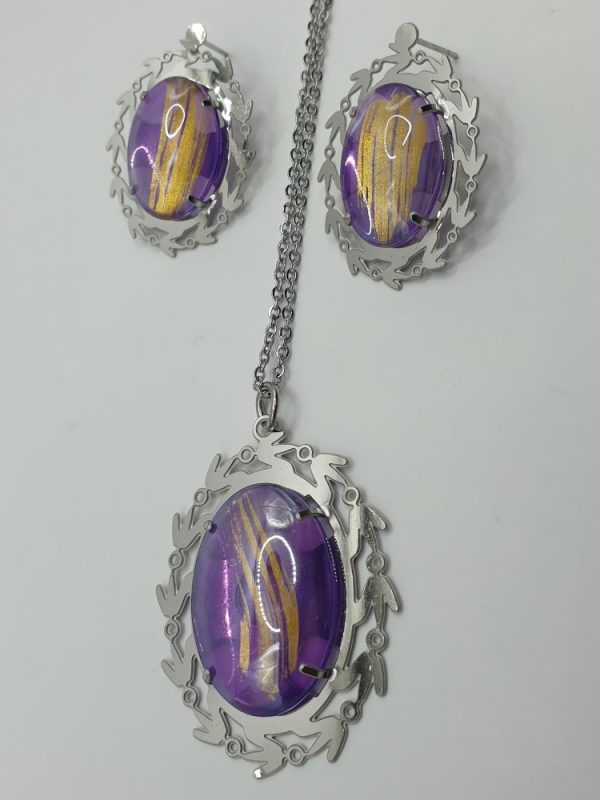collier boucles acier inoxydable fresca , sur moderne-bijoux.fr - Bijoux ethniques & Femmes du monde