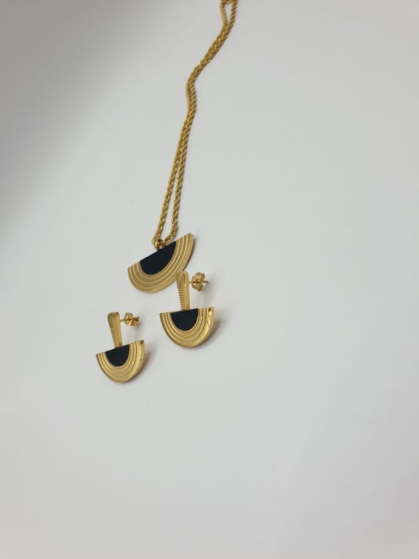 collier & boucles acier inoxydable carane sur moderne-bijoux.fr - Bijoux ethniques & Femmes du monde