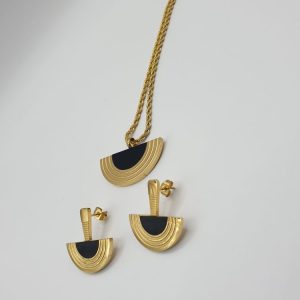 collier & boucles acier inoxydable carane sur moderne-bijoux.fr - Bijoux ethniques & Femmes du monde