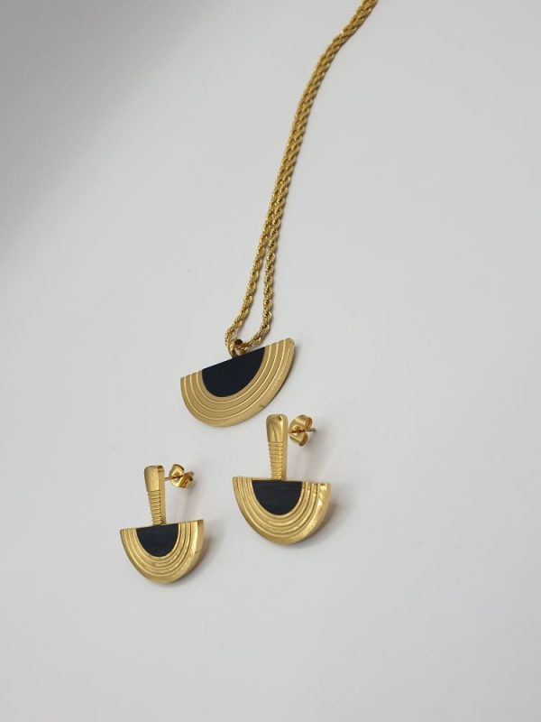collier & boucles acier inoxydable carane sur moderne-bijoux.fr - Bijoux ethniques & Femmes du monde
